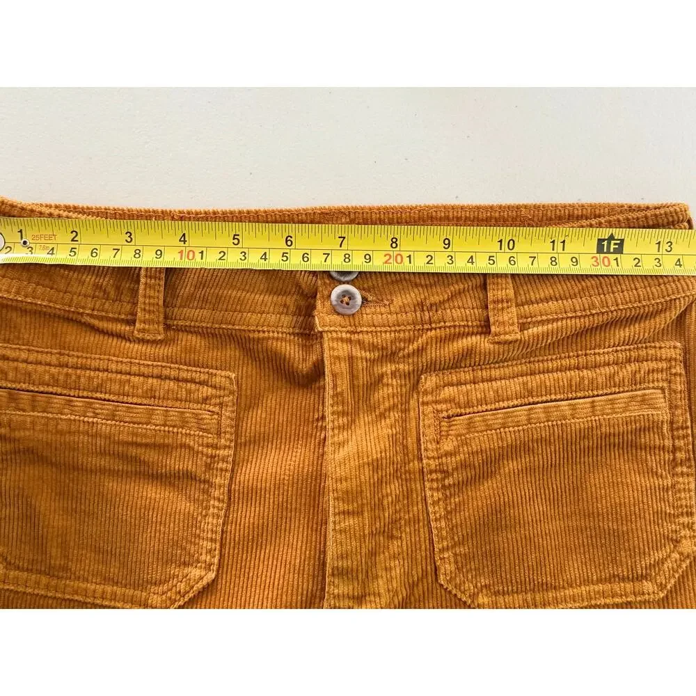 Anthropologie Pilcro High Rise Bootcut Corduroy Pants Cedar Mustard Yellow 25 - Picture 12 of 14
